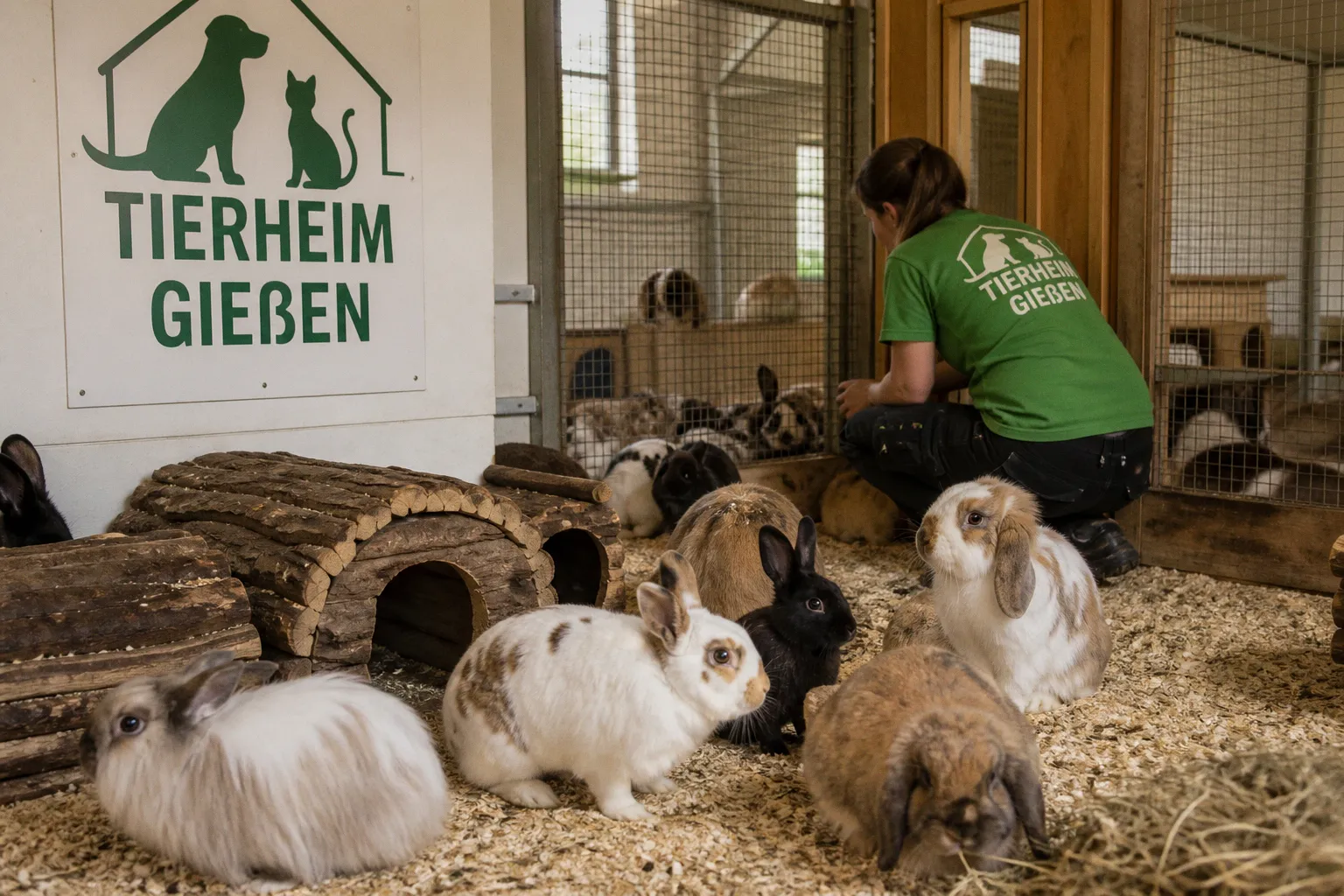 Notfall im Tierheim Gießen: Über 50 Kaninchen benötigen dringend Futter und Hilfe