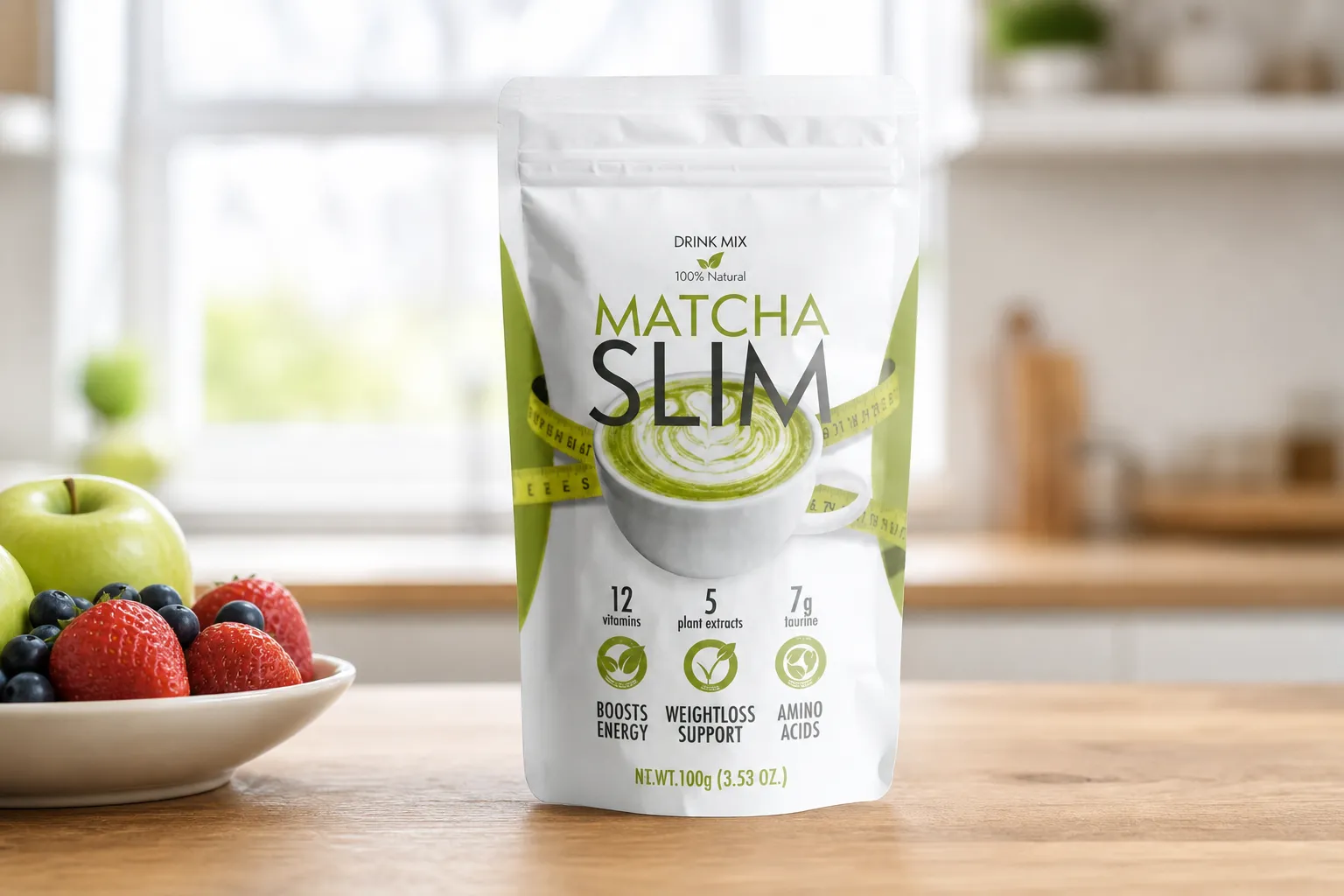 Matcha Slim — Verpackung im Alltag