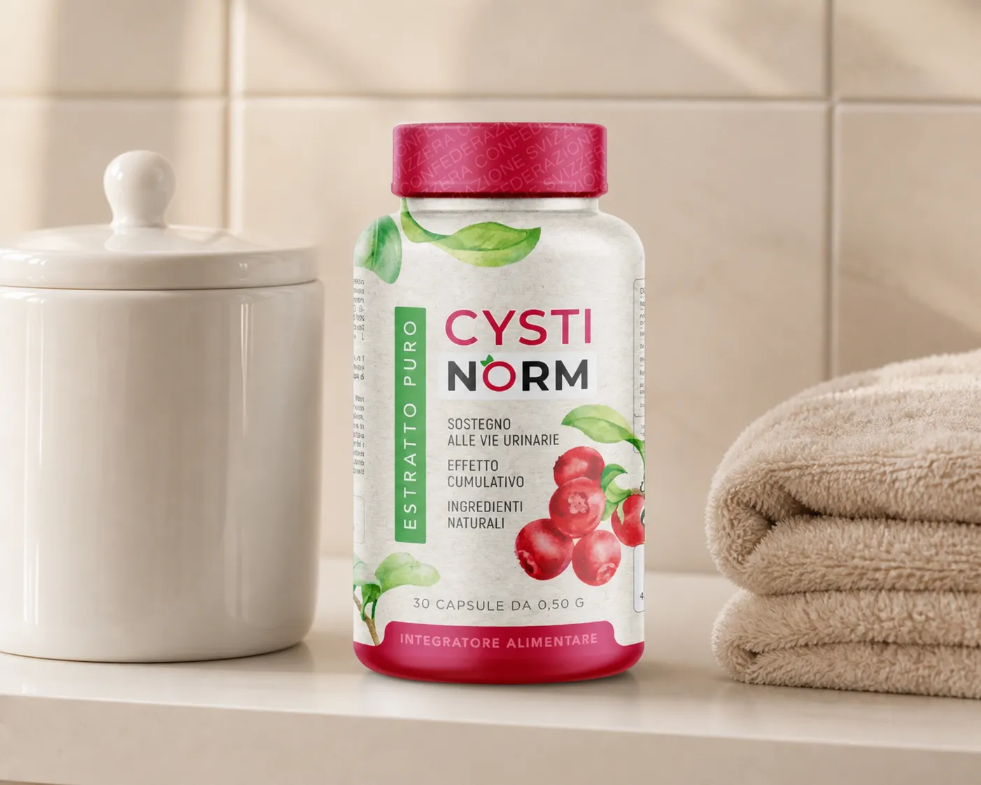 CYSTINORM — Verpackung im Alltag