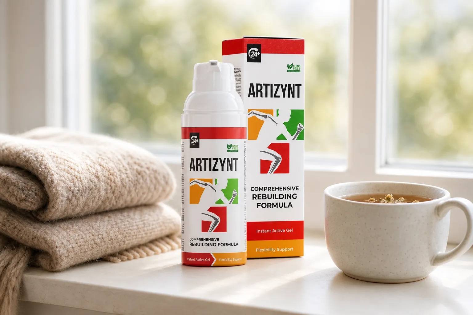 ArtiZynt Gel Full price + — Verpackung im Alltag