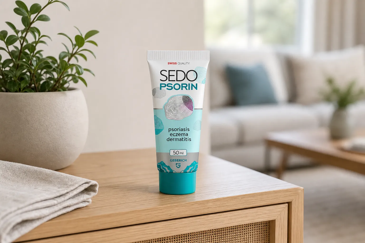 Sedopsorin — Verpackung im Alltag