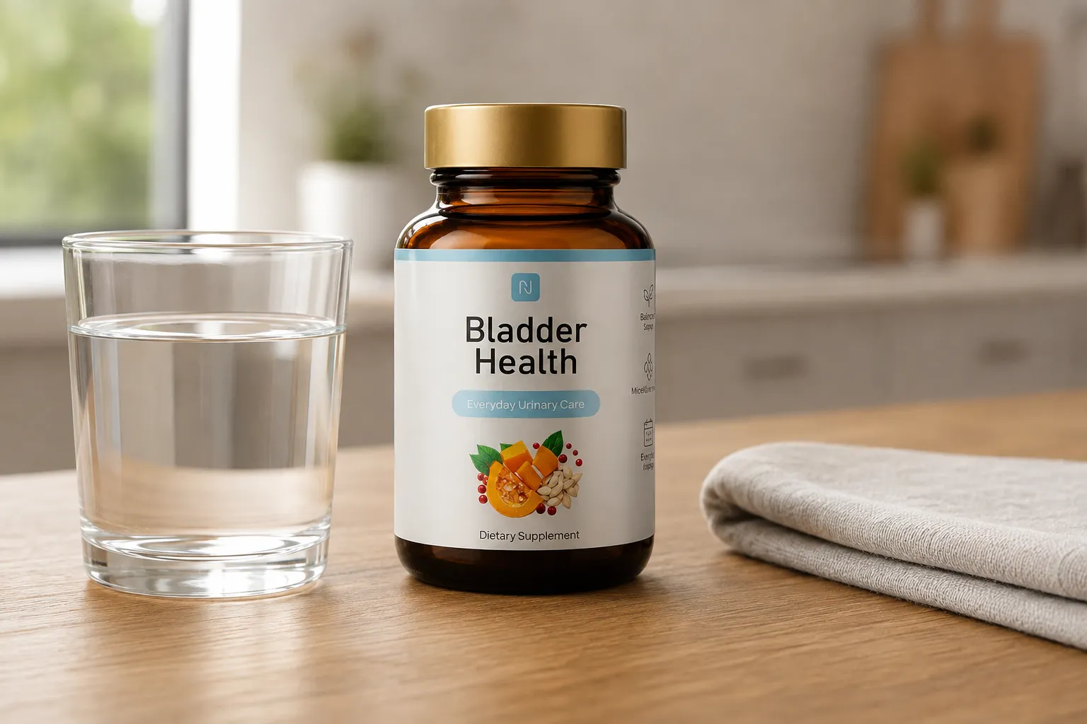 Bladder Health — Verpackung im Alltag