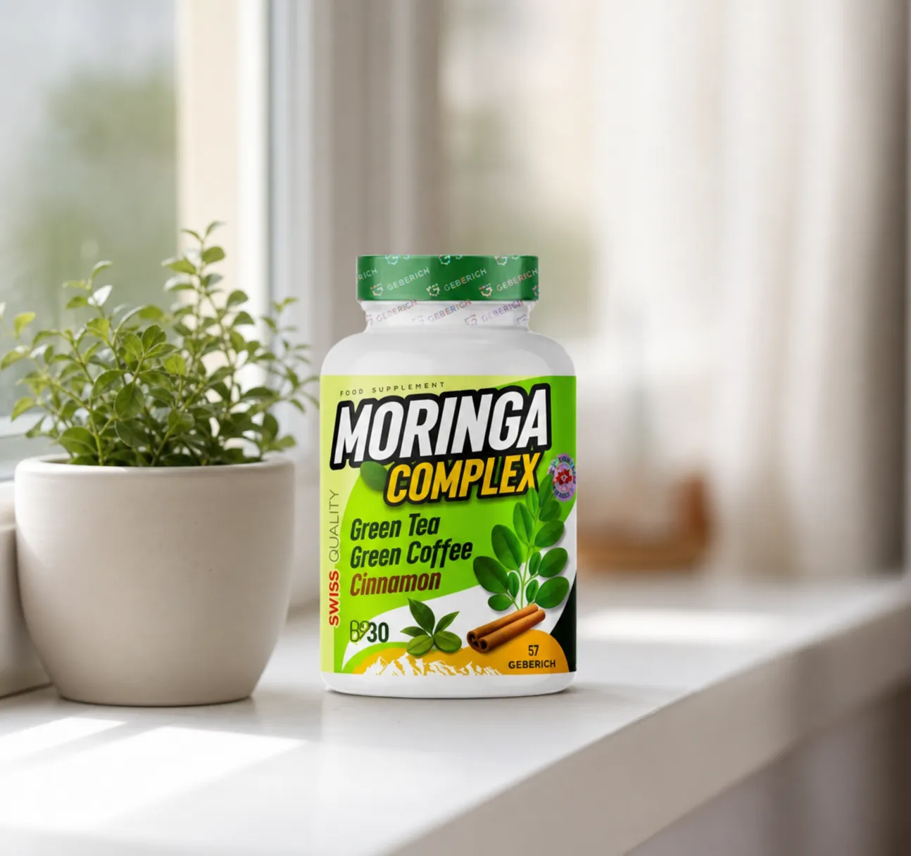 Moringa Complex — Verpackung im Alltag