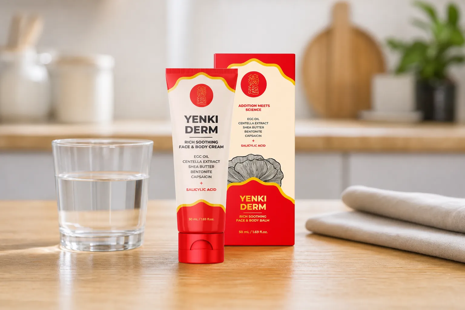 Yenki Derm — Verpackung im Alltag