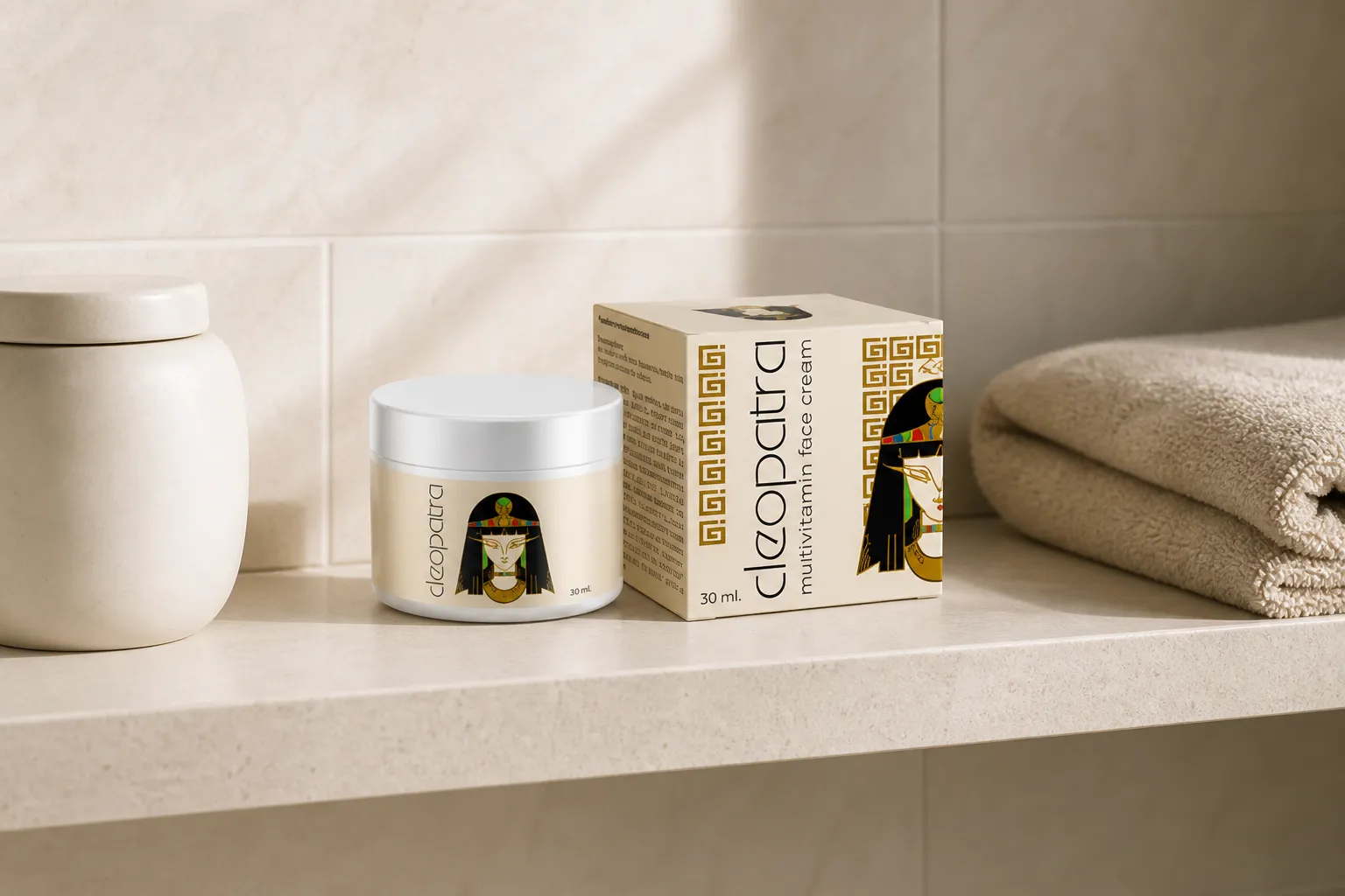 Cleopatra cream — Verpackung im Alltag