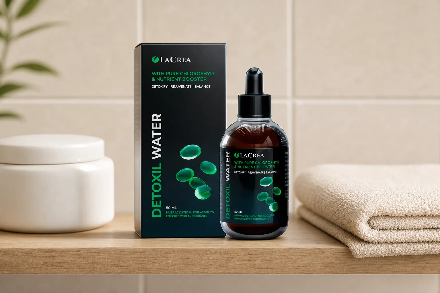 Detoxil water — Verpackung im Alltag