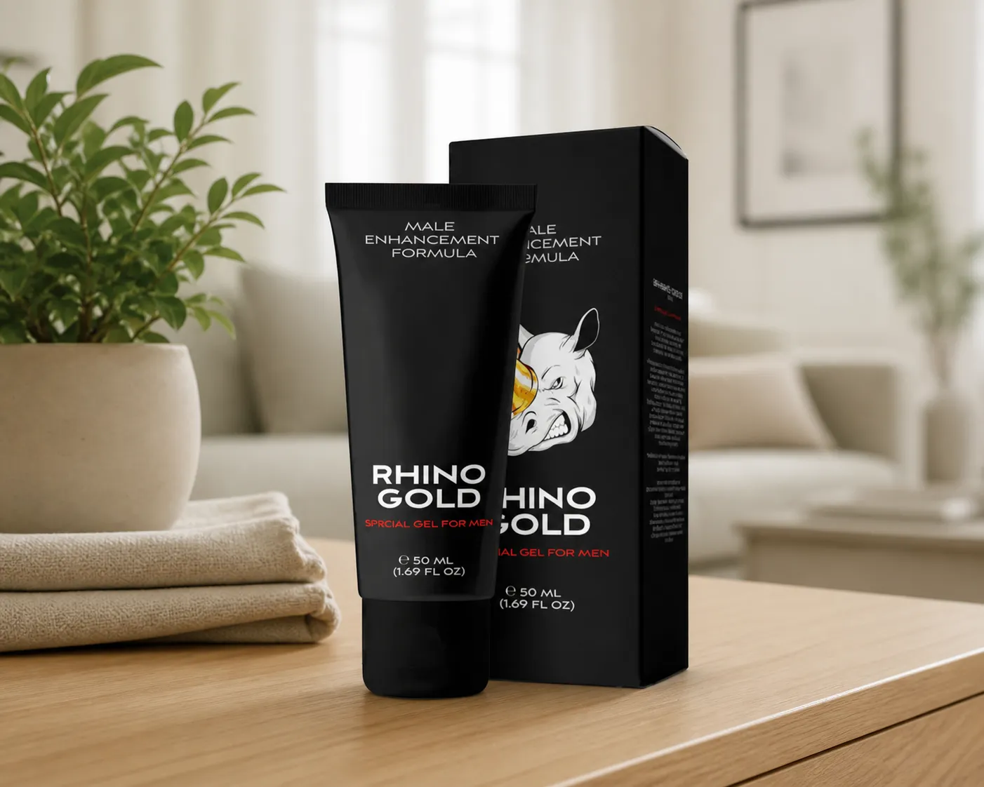 Rhino Gold Gel — Verpackung im Alltag